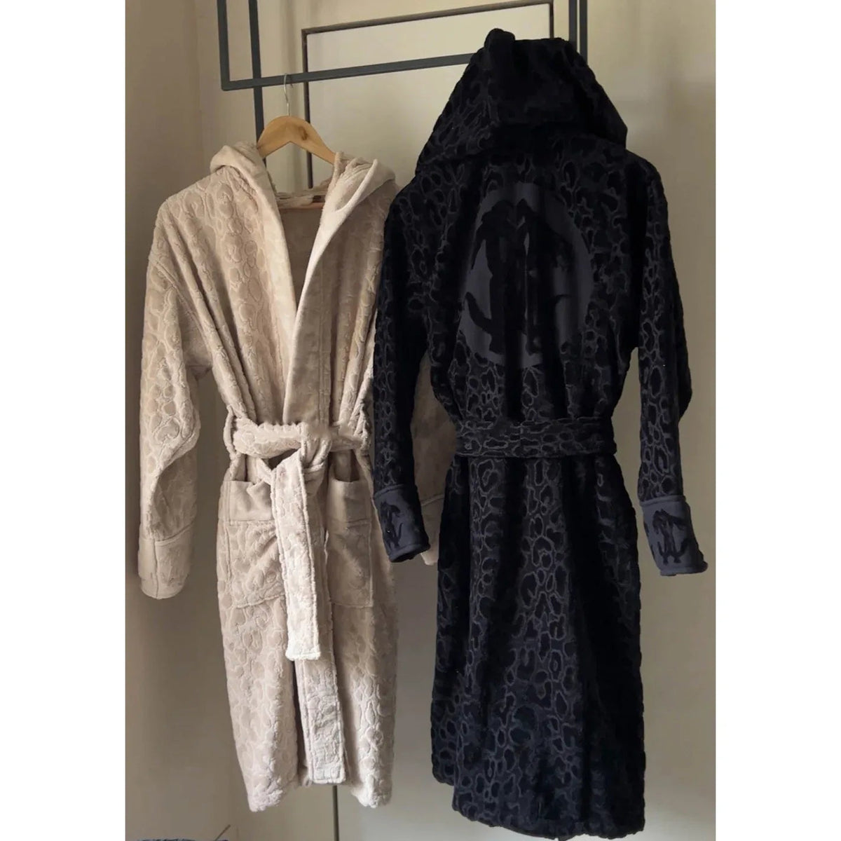 Accappatoio Jaguar XXL Nero Roberto Cavalli Cotone - The King Luxury