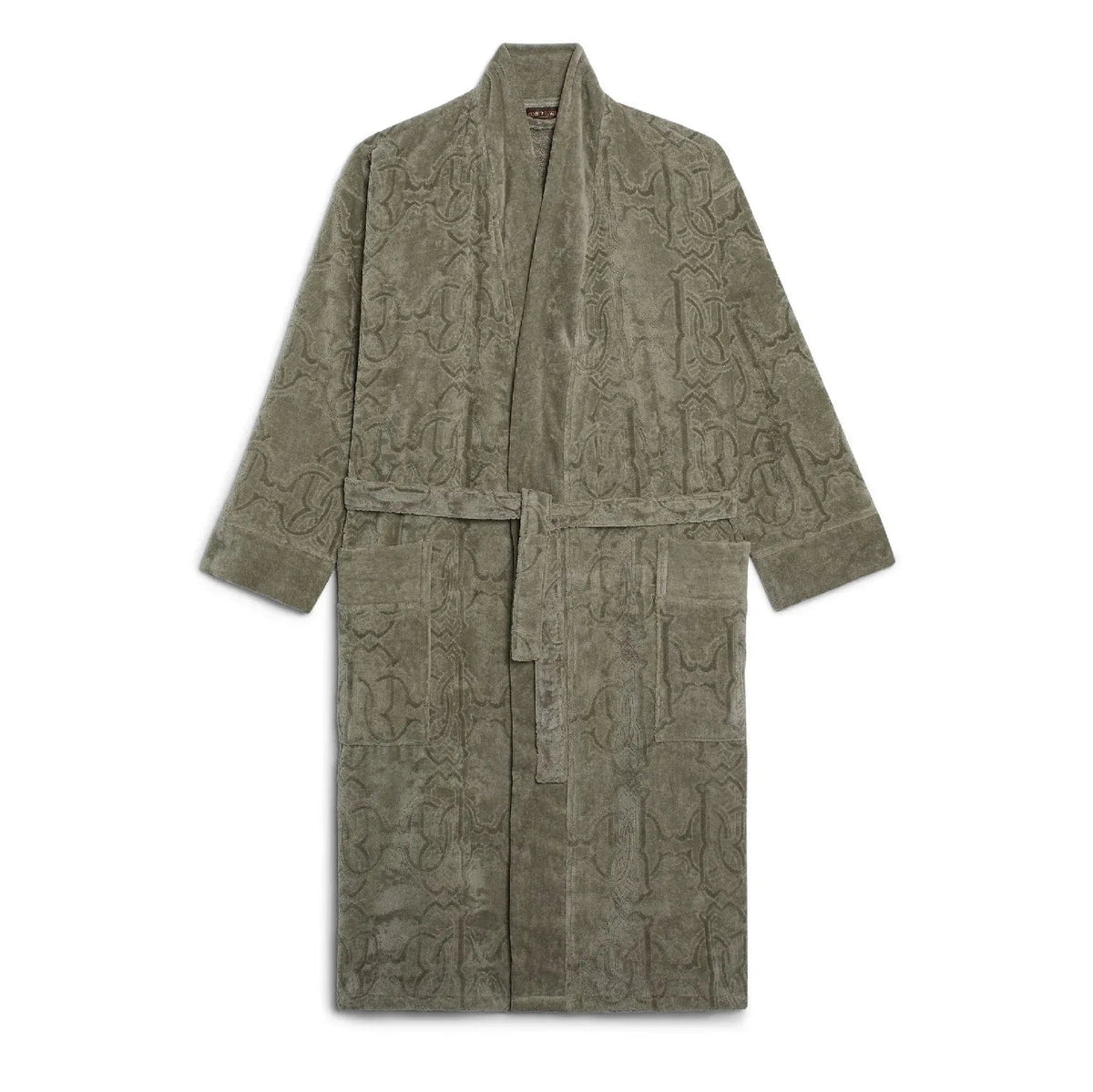 Accappatoio Logo XXL Roberto Cavalli Grigio Cotone - The King Luxury