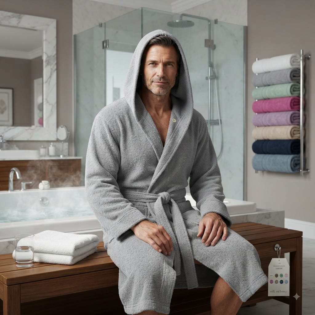 Accappatoio Milk And Honey Caledonia L Spugna di Cotone - The King Luxury