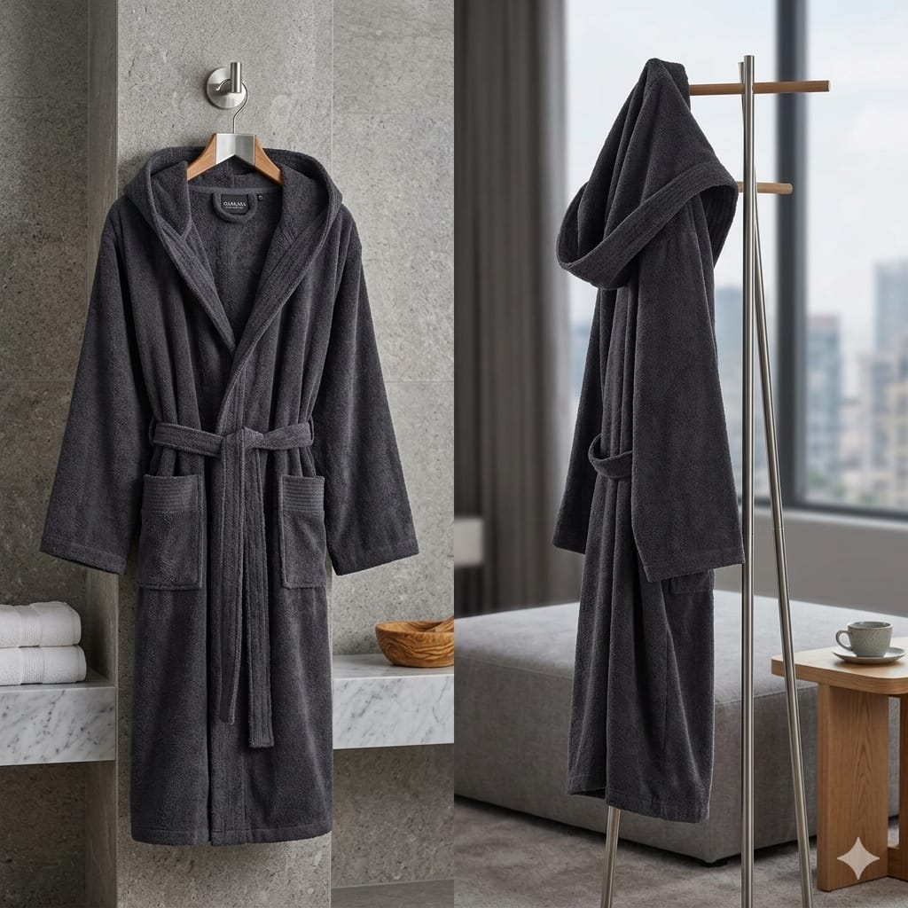 Accappatoio Mirabello Carrara Stripes L Spugna di Cotone - The King Luxury