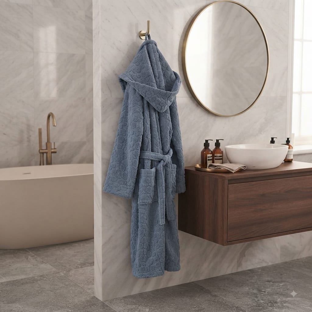 Accappatoio Papalina Jacquard Rue XXL Spugna di Cotone - The King Luxury