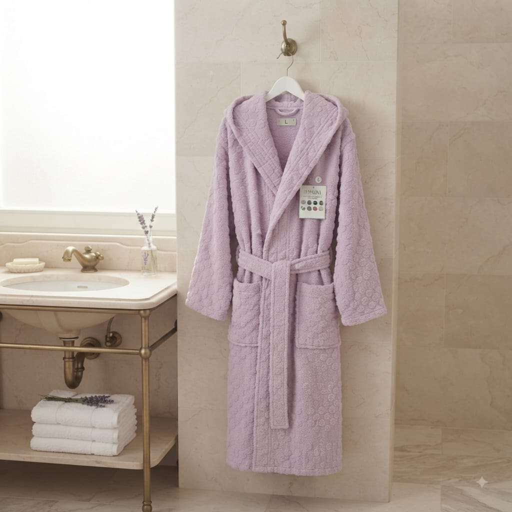Accappatoio Papalina Jacquard Rue XXL Spugna di Cotone - The King Luxury