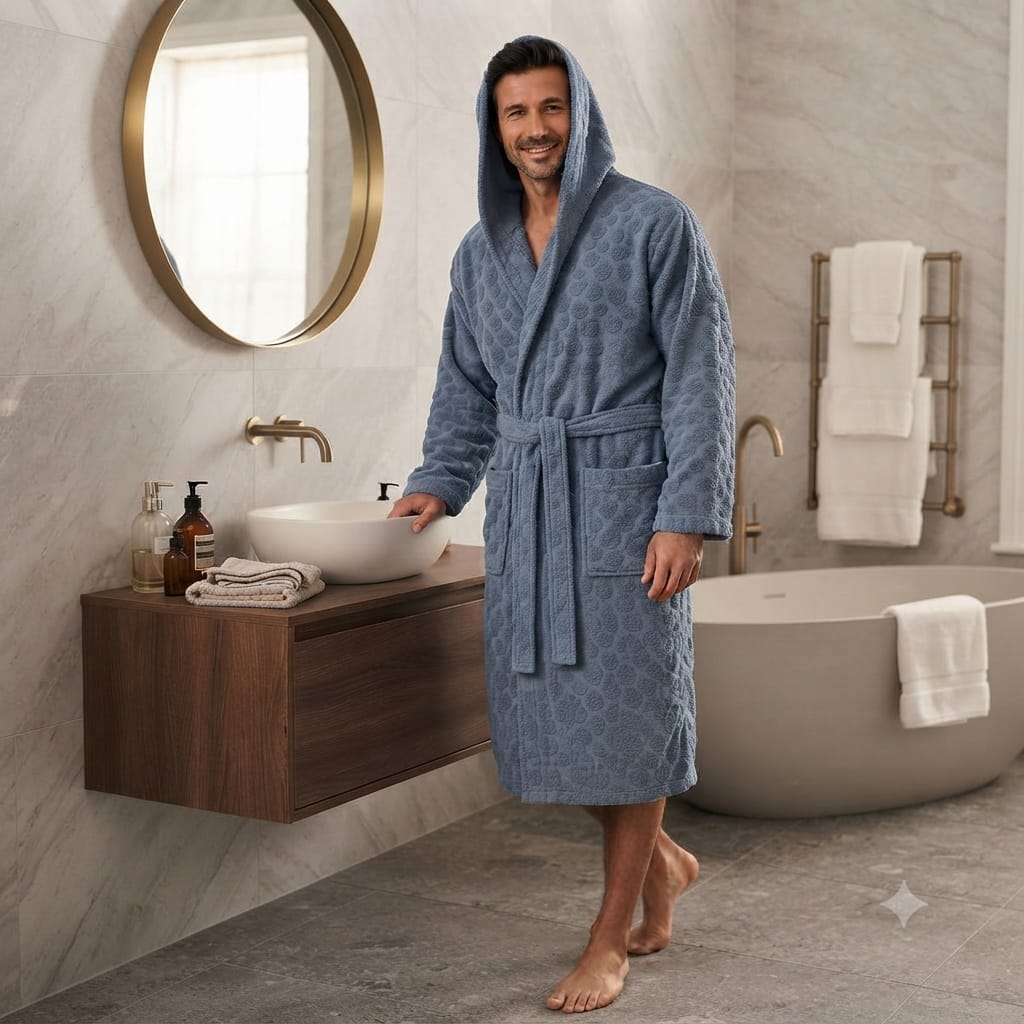 Accappatoio Papalina Jacquard Rue XXL Spugna di Cotone - The King Luxury