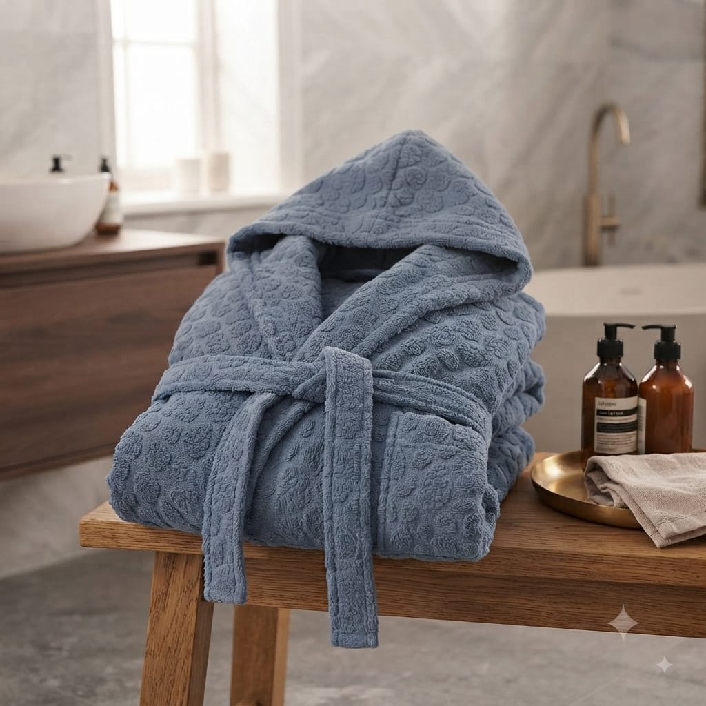 Accappatoio Papalina Jacquard Rue XXL Spugna di Cotone - The King Luxury