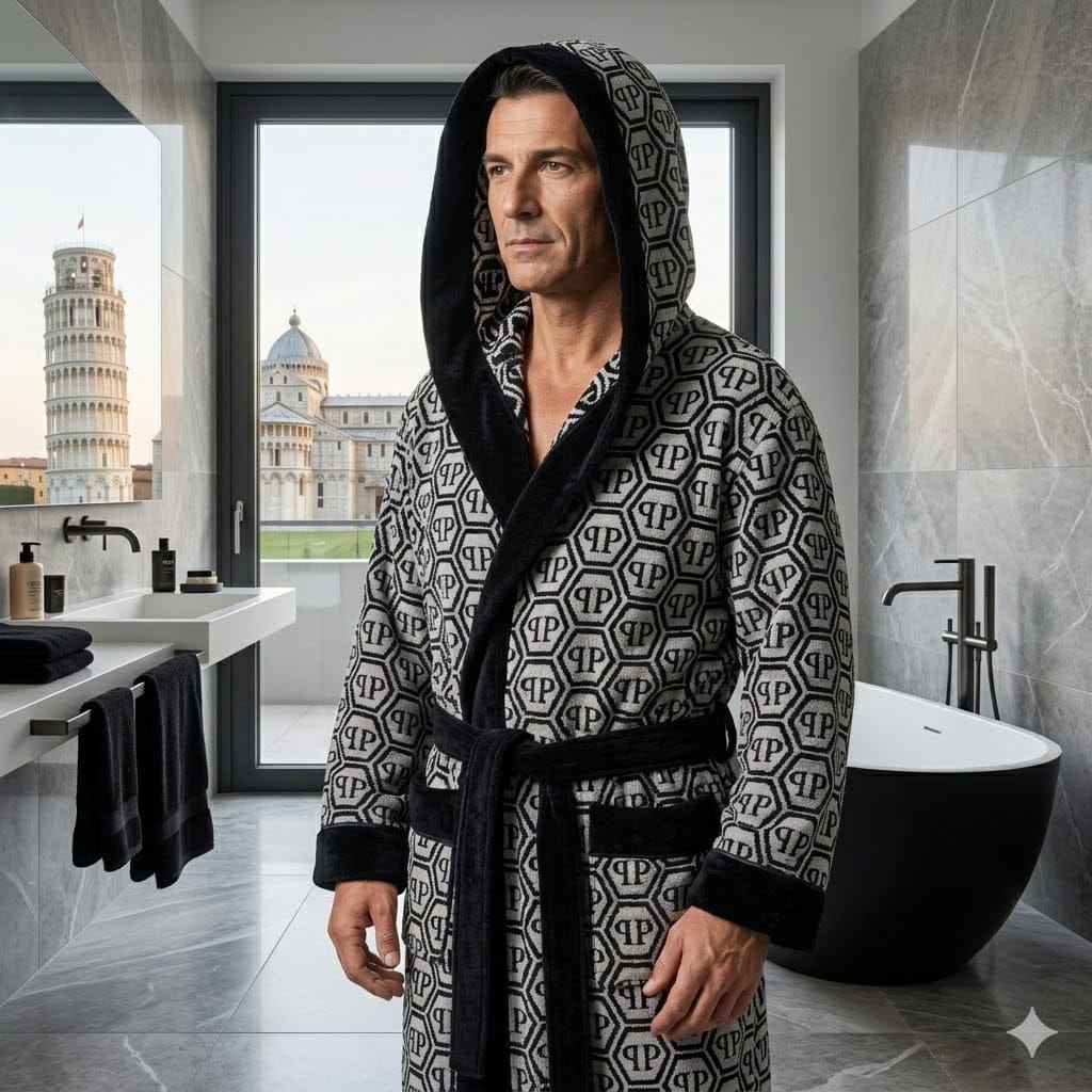 Accappatoio Philipp Plein Jungle L/XL Spugna di Cotone - The King Luxury