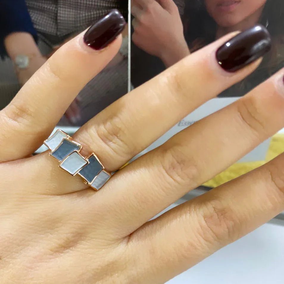 Anello Orbital Cristallo Alexarte Artigianale con Placcature - The King Luxury