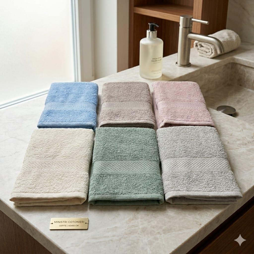 Asciugamani Viso Colorissima 6pz Cotone Made in Italy - The King Luxury