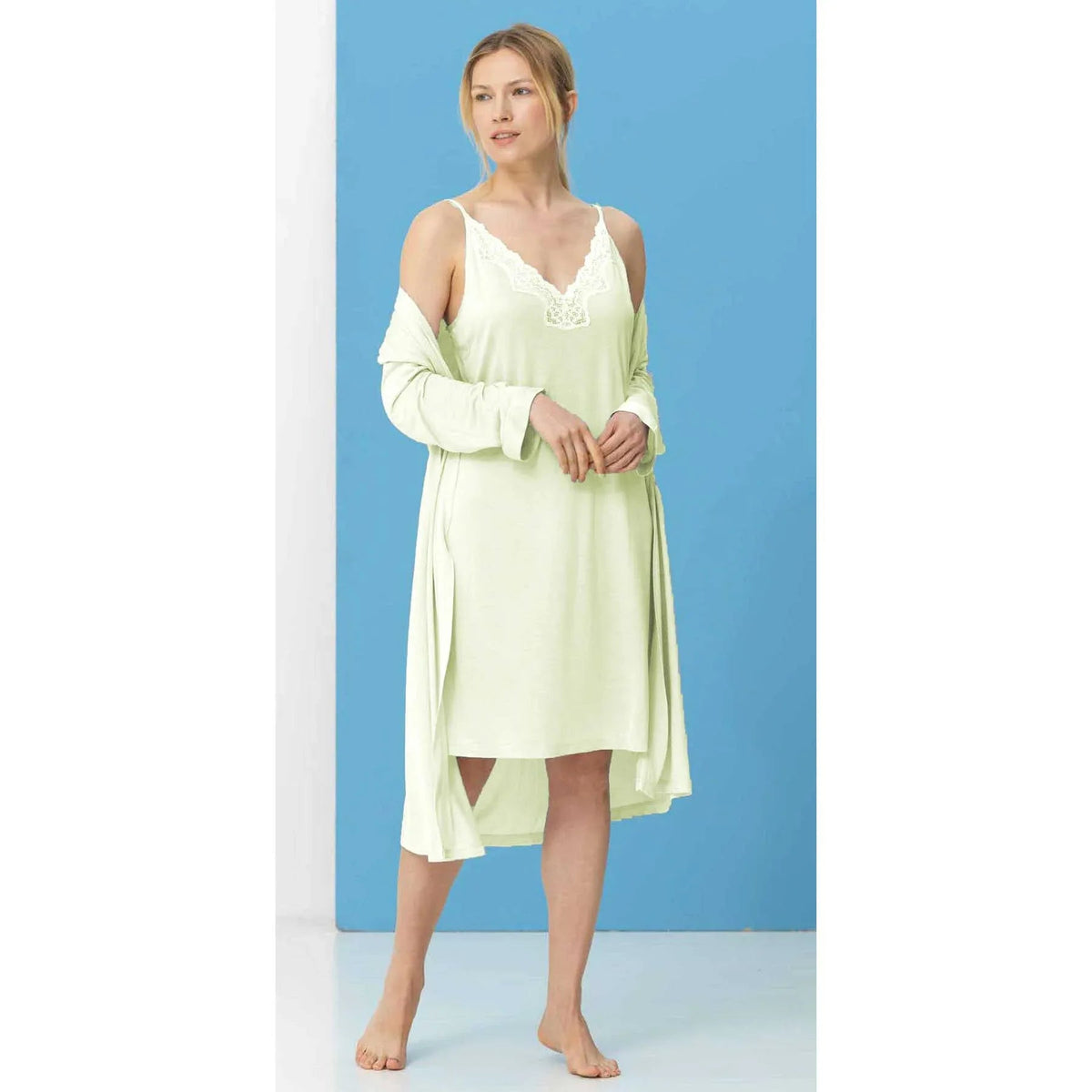 Camicia Notte Bisbigli con Pizzo – Spalla Stretta Elegante - The King Luxury