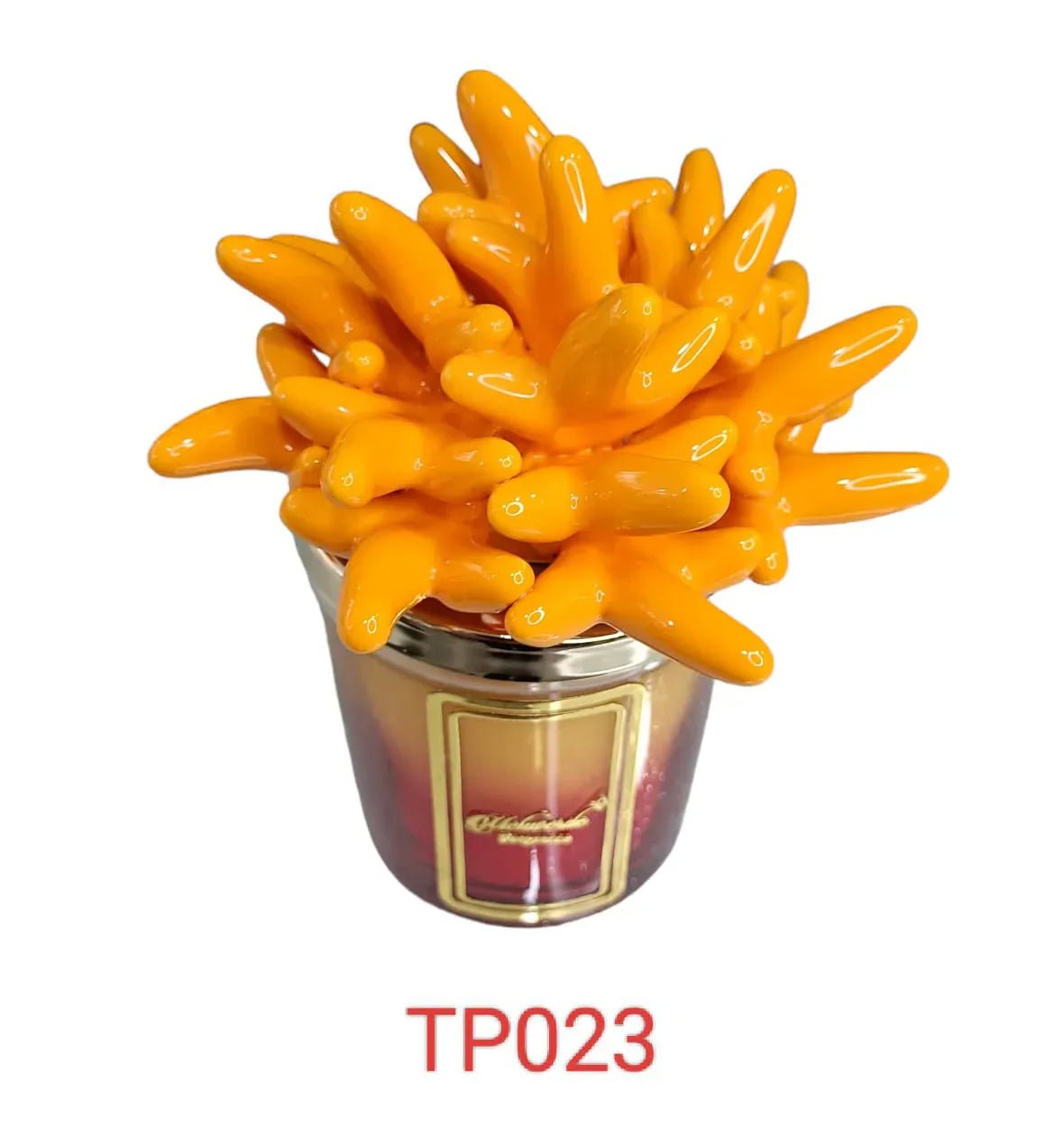 Candela Melaverde Arancione – Bomboniera Porcellana 200g - The King Luxury
