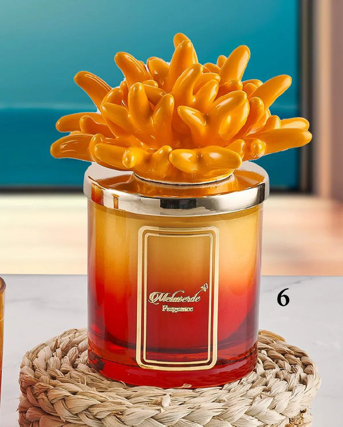 Candela Melaverde Tropicana Arancione – Bomboniera Porcellana 300g - The King Luxury