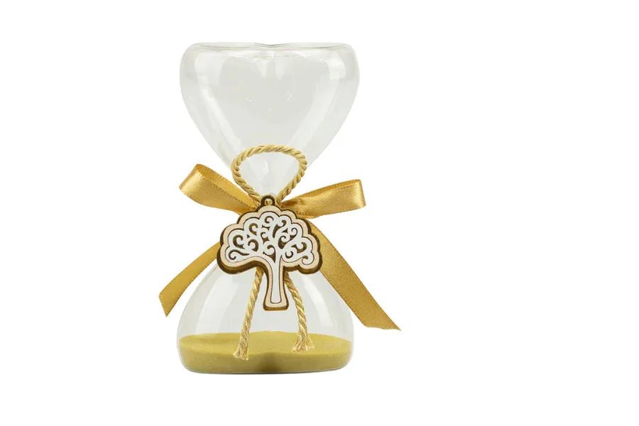Clessidra Cuore Oro Bomboniera Harmony in Vetro - The King Luxury