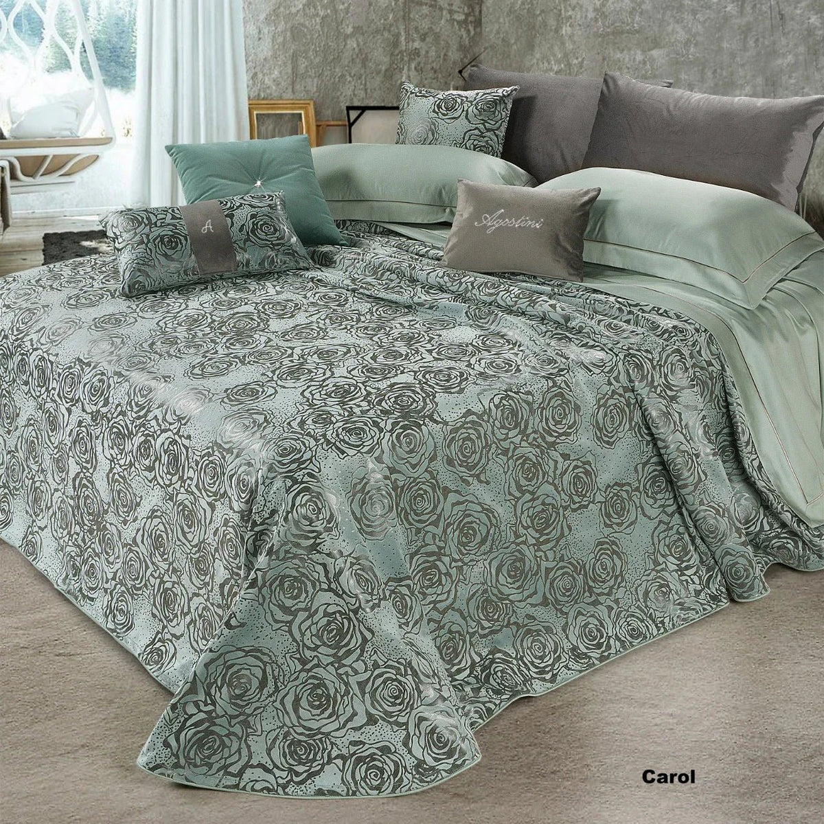 Completo Lenzuola Carol Matrimoniale in Raso di Cotone - The King Luxury