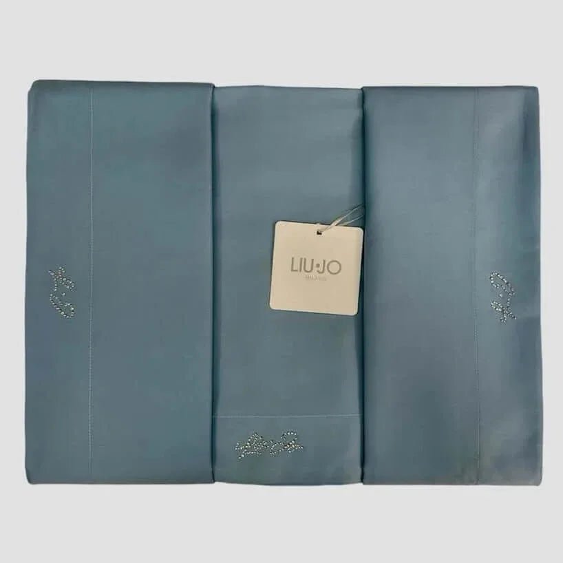 Completo Lenzuola Liu Jo Basico Laterale Matrimoniale Puro Cotone - The King Luxury
