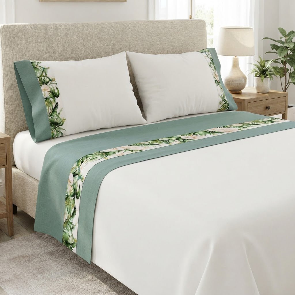 Completo Lenzuola Manifatture Vallepiano Caltagirone Matrimoniale Cotone - The King Luxury