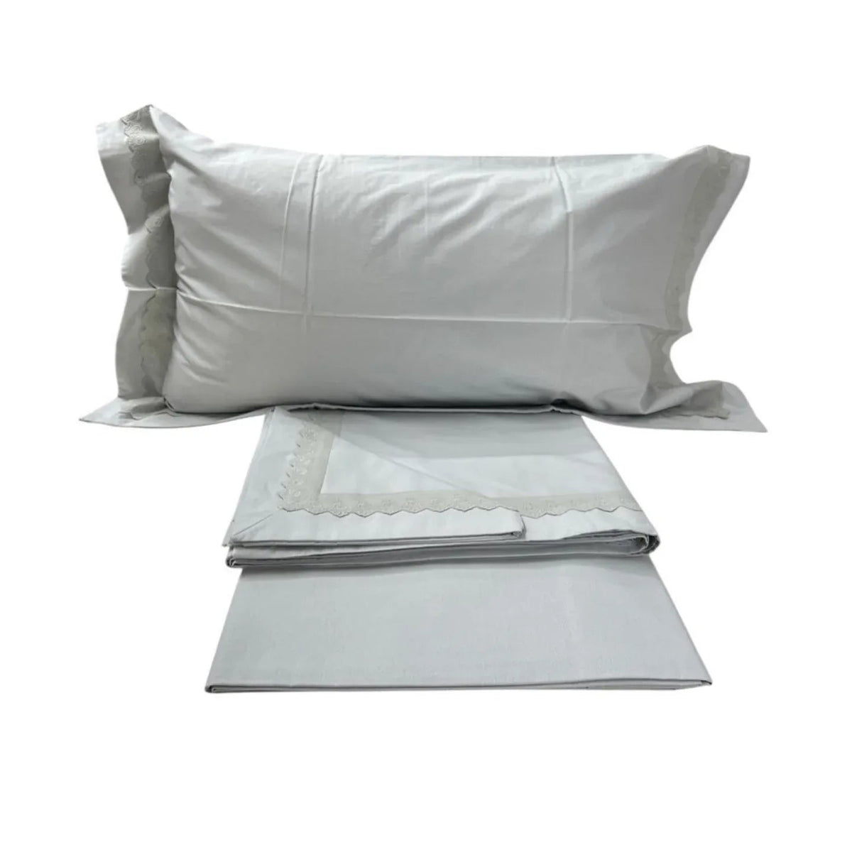 Completo Lenzuola Matrimoniale Alexander Tuscany Home Pizzetto – 100% Cotone - The King Luxury