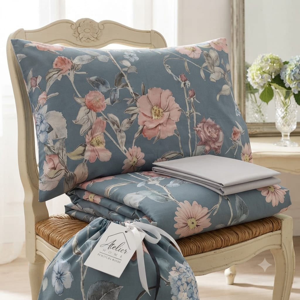 Completo Lenzuola Tessitura Randi Atelier 38 Matrimoniale Percalle di Cotone - The King Luxury