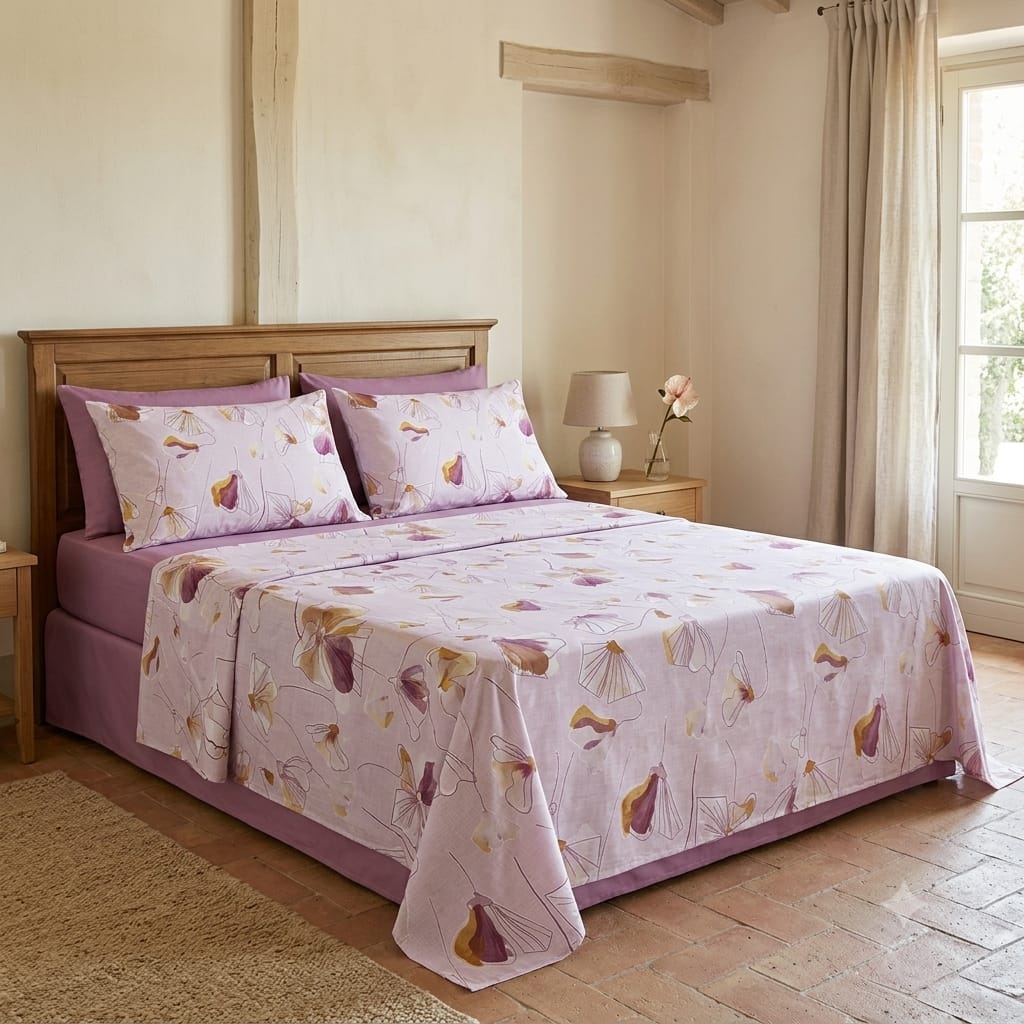 Completo Lenzuola Tessitura Randi Atelier 39 Matrimoniale Percalle di Cotone - The King Luxury