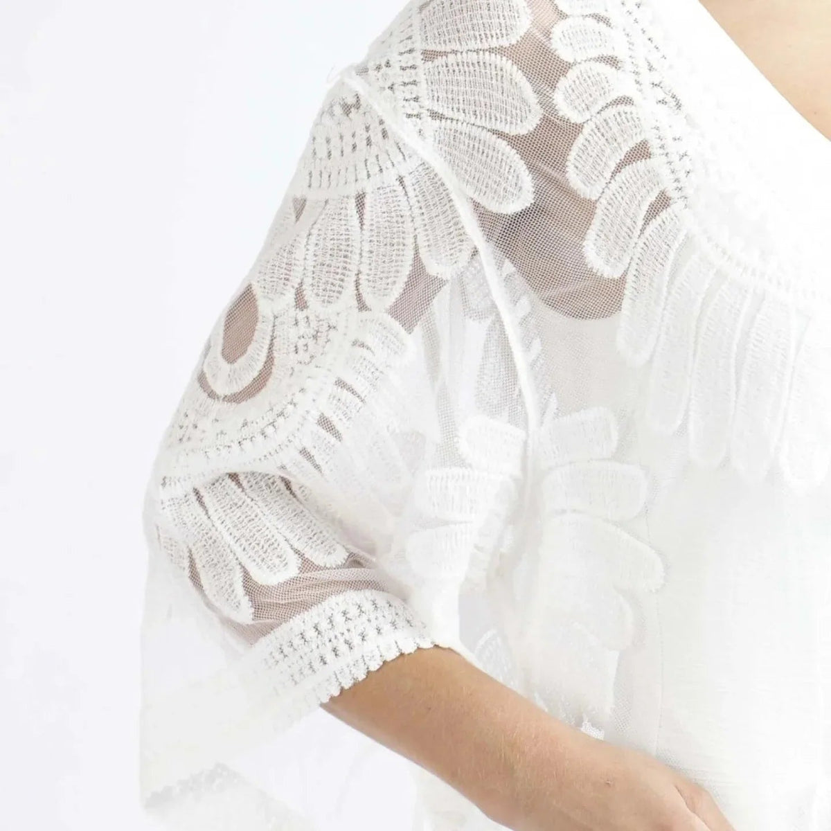 Copricostume Donna Admas 19789 - 0 Caftano in Maglia di Cotone Bianco - The King Luxury