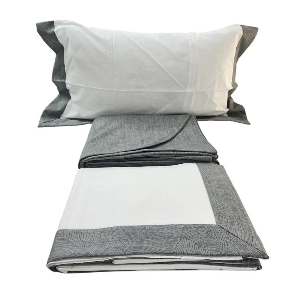 Copriletto + Lenzuolo Matrimoniale Alexander Tuscany Home Foglie – Jacquard 260x260 cm - The King Luxury