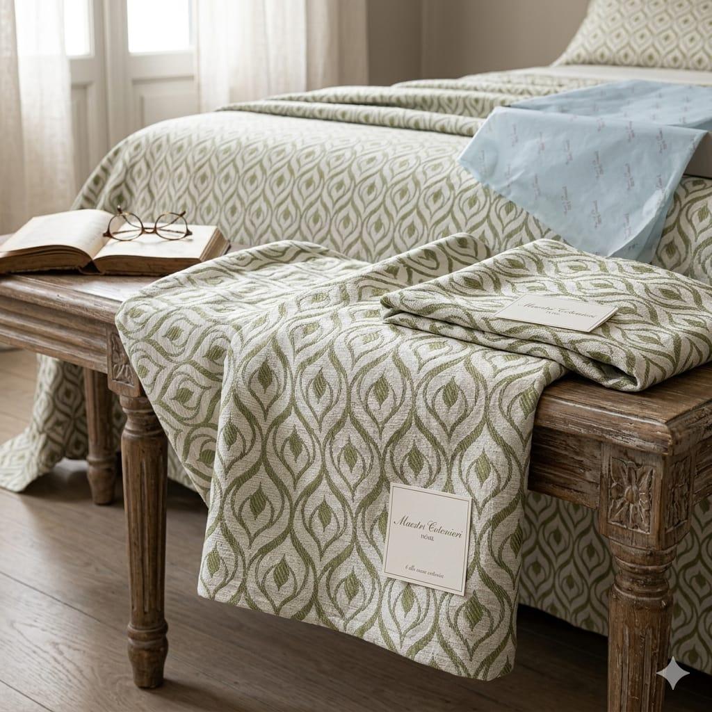 Copriletto Maestri Cotonieri Veria Matrimoniale Jacquard - The King Luxury