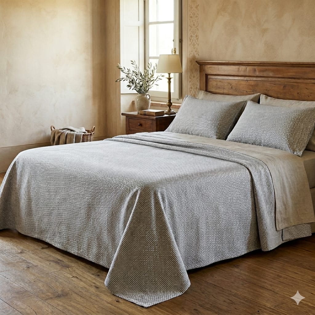 Copriletto Matrimoniale Alexander Tuscany Home Intreccio – Jacquard 260x260 cm - The King Luxury