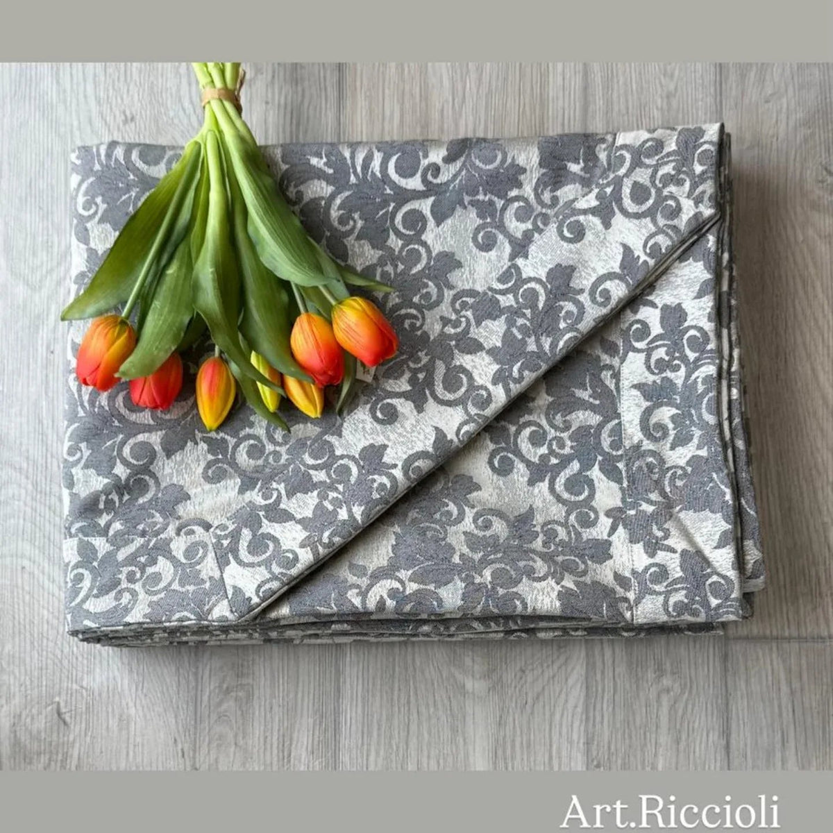 Copriletto Matrimoniale Alexander Tuscany Home Riccioli – Jacquard 260x260 cm - The King Luxury
