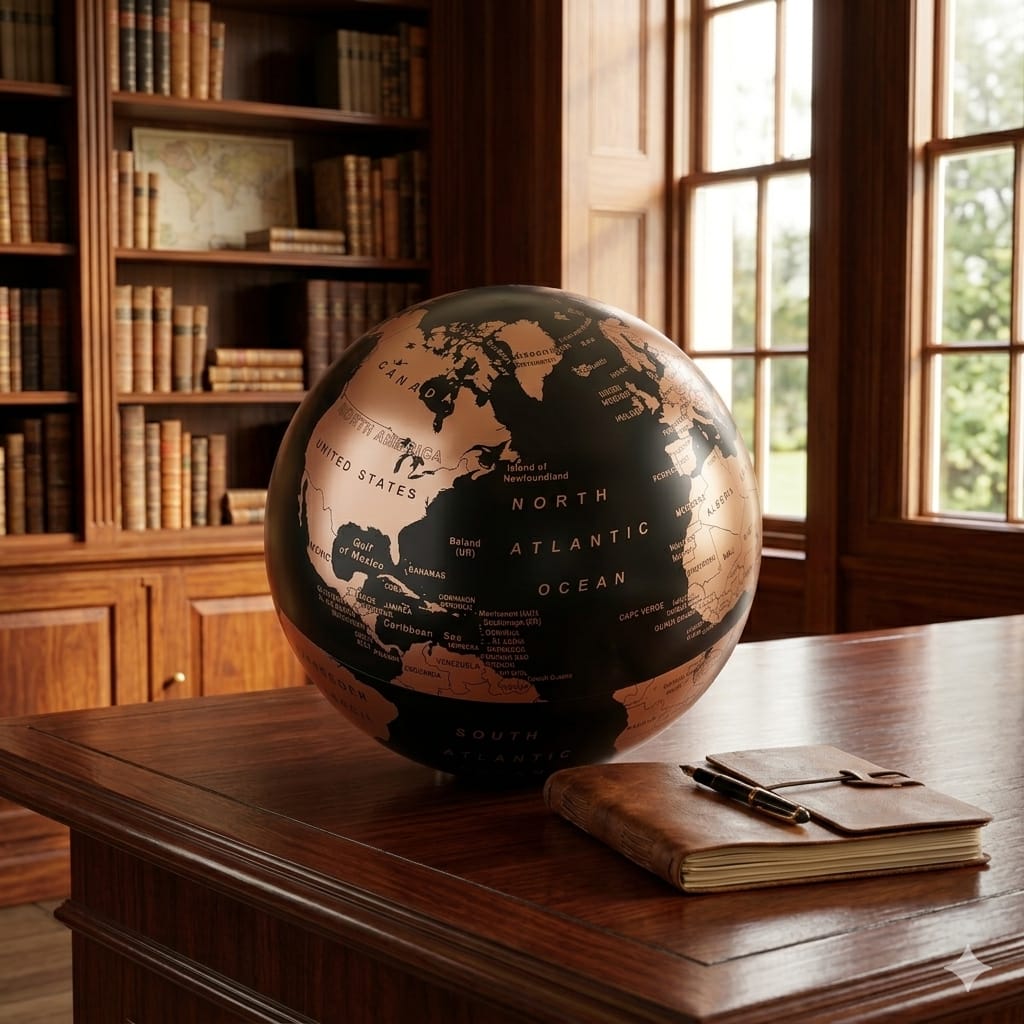 Mappamondo Miniatura Nero Evviva 6120/N - The King Luxury