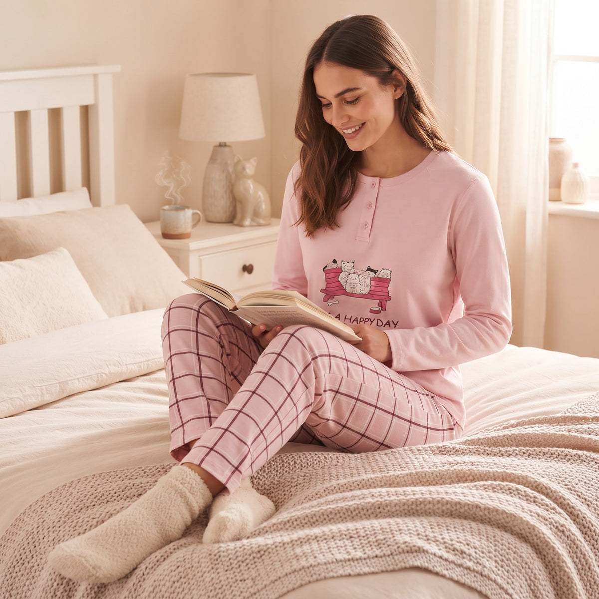 Pigiama Autunno/Inverno Donna Karel SK1099PLD S 100% CO - The King Luxury
