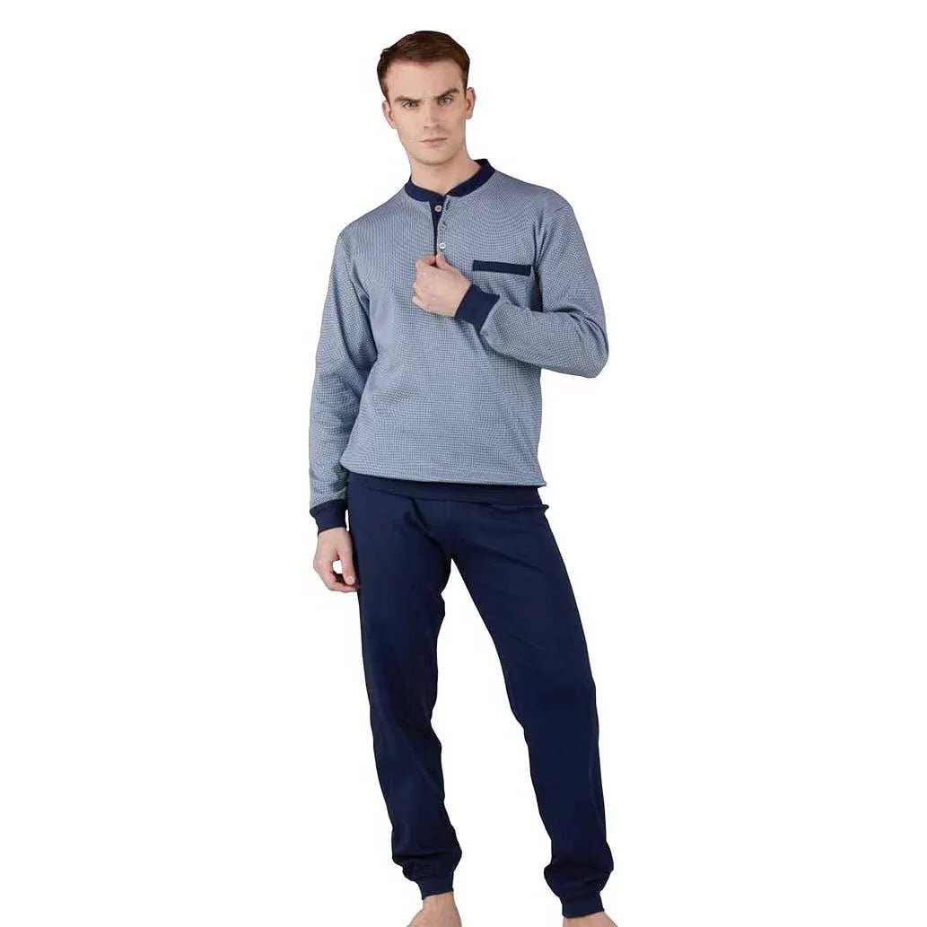 Pigiama Autunno/Inverno Uomo Bipbip 7150 100% Cotone Pettinato - The King Luxury