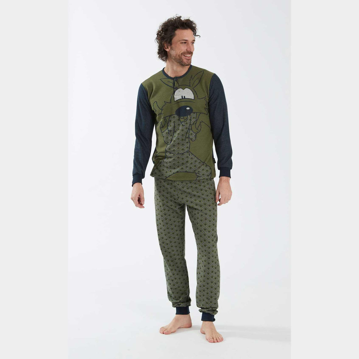 Pigiama Autunno/Inverno Uomo Happy People Rombi - The King Luxury
