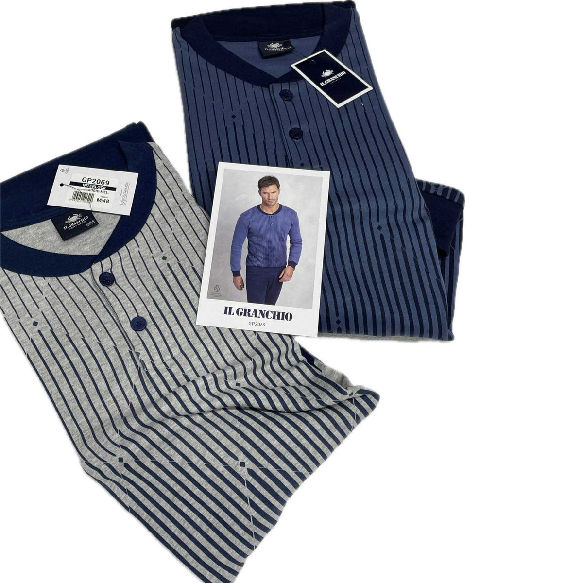 Pigiama Autunno/Inverno Uomo Il Granchio GP2069 Cotone interlock - The King Luxury