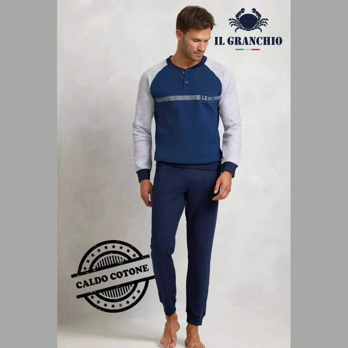 Pigiama Autunno/Inverno Uomo Il Granchio GP2071 Cotone interlock - The King Luxury