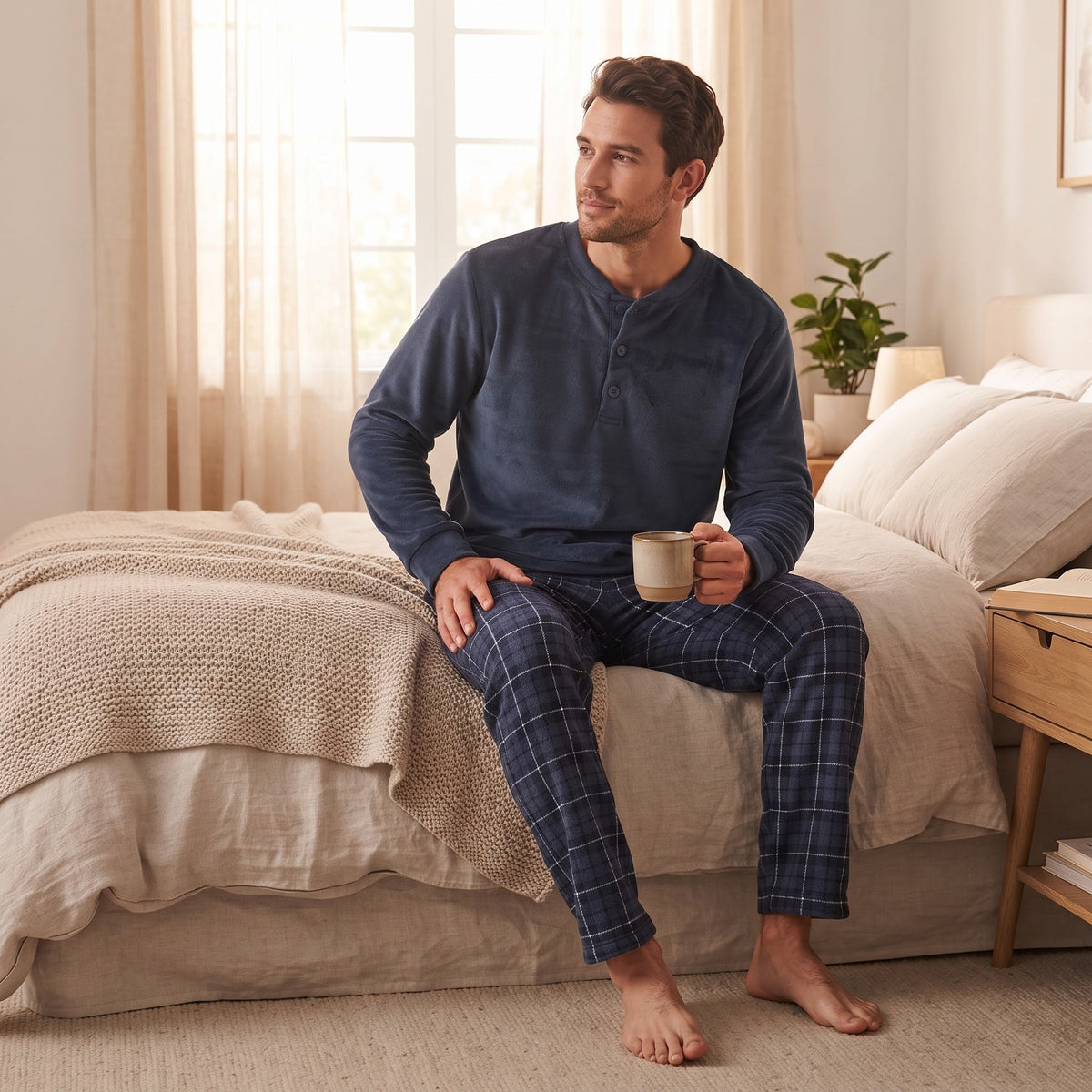 Pigiama Autunno/Inverno Uomo Karel PK1288PLU 54 100% PL - The King Luxury