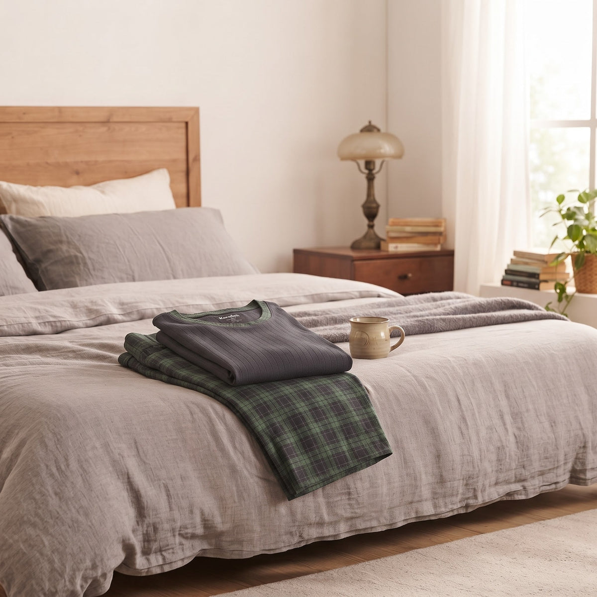 Pigiama Autunno/Inverno Uomo Karel PK1446PLU 54 100% CO - The King Luxury