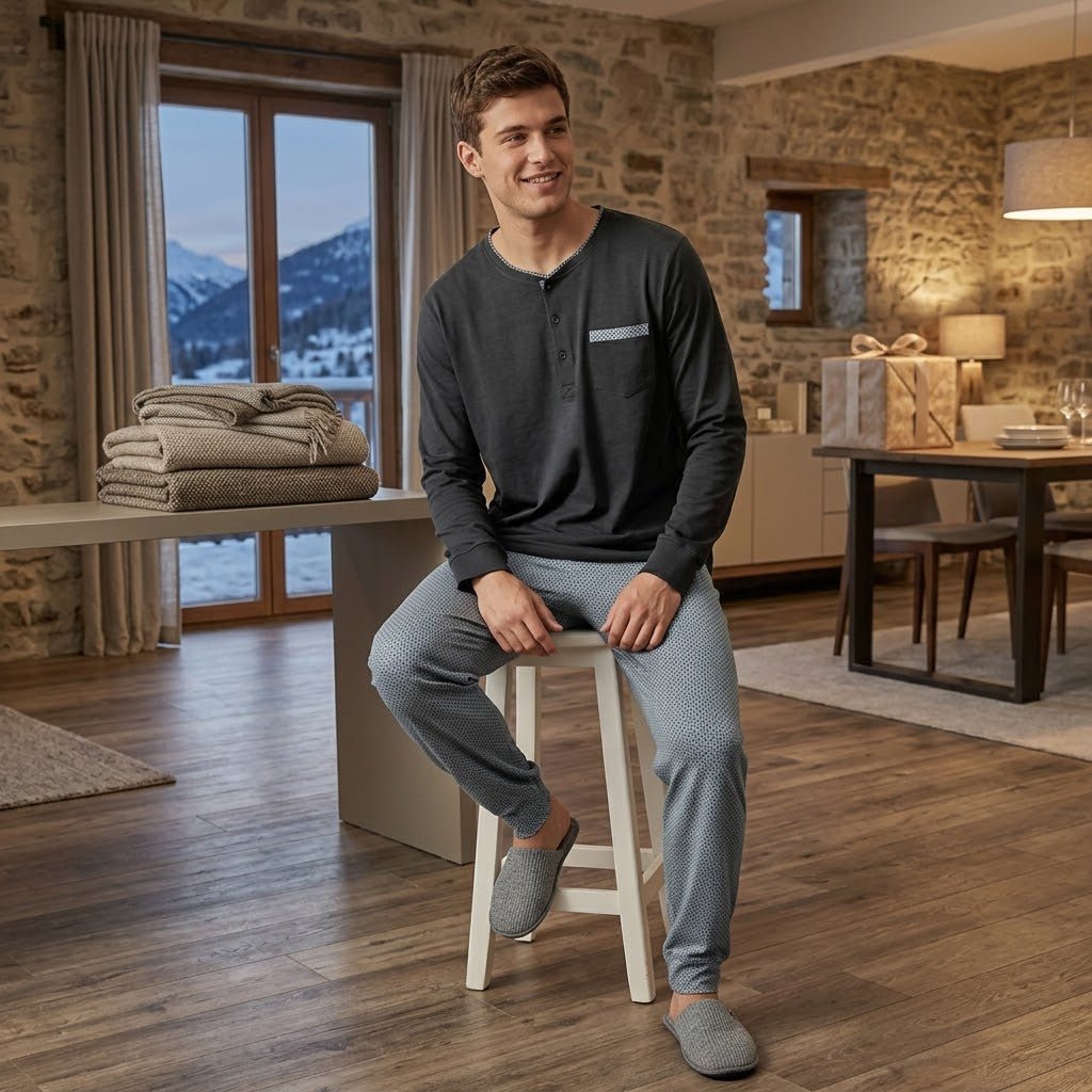 Pigiama Autunno/Inverno Uomo Karel SK1206PLU - The King Luxury