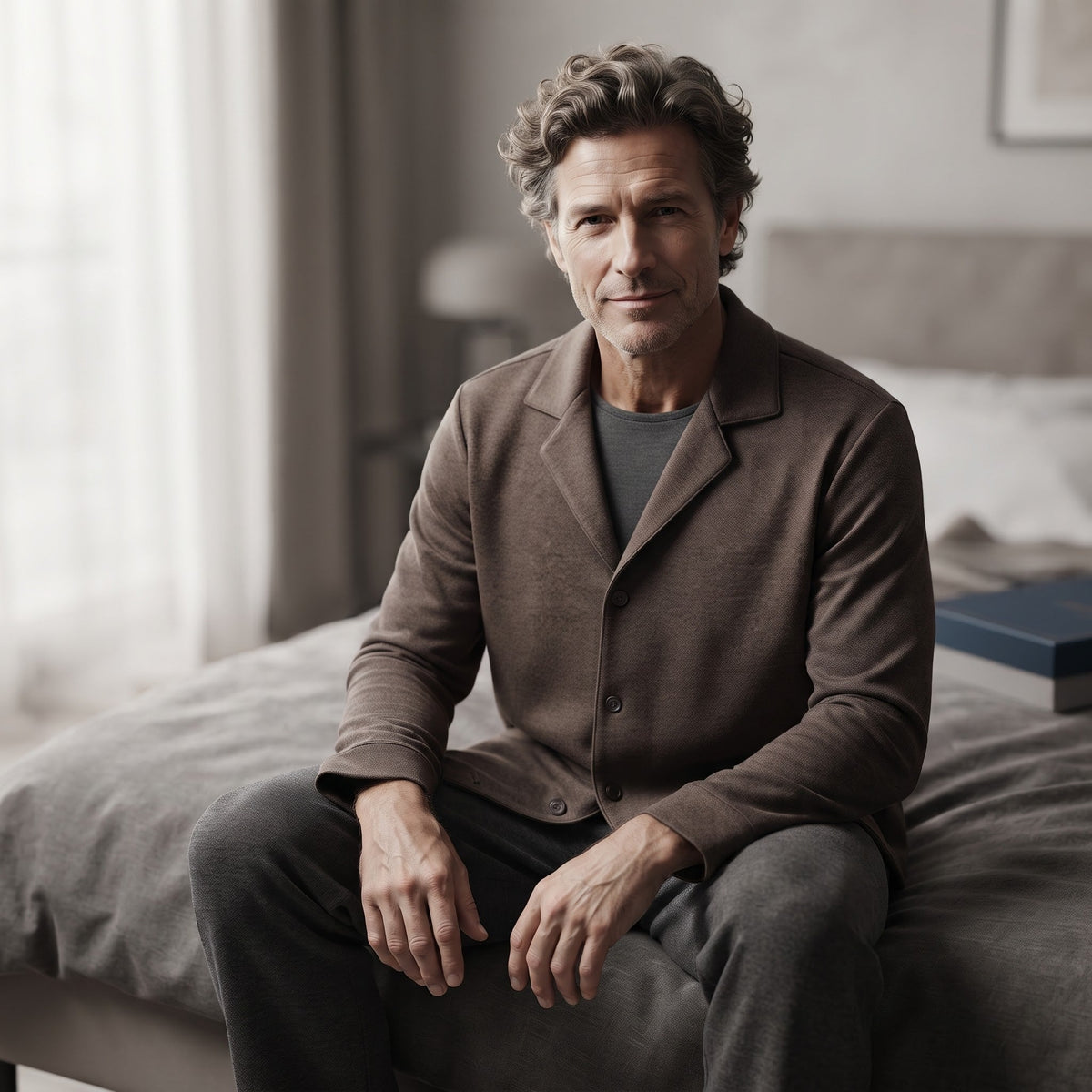 Pigiama Autunno/Inverno Uomo Karel SK1362PLUA 54 30% COT 65% POL 5% AF - The King Luxury