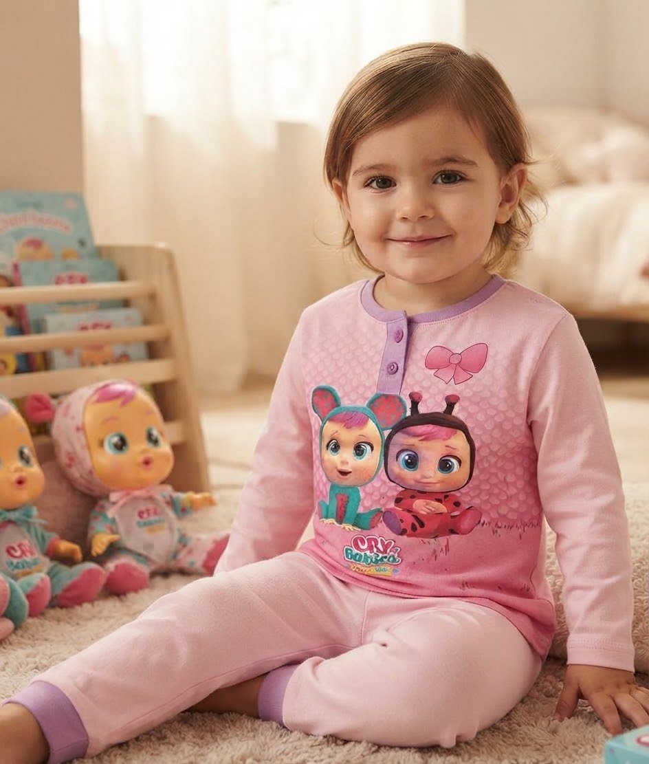 Pigiama Bimba Autunno/Inverno Cry Babies 3 anni 100% CO - The King Luxury