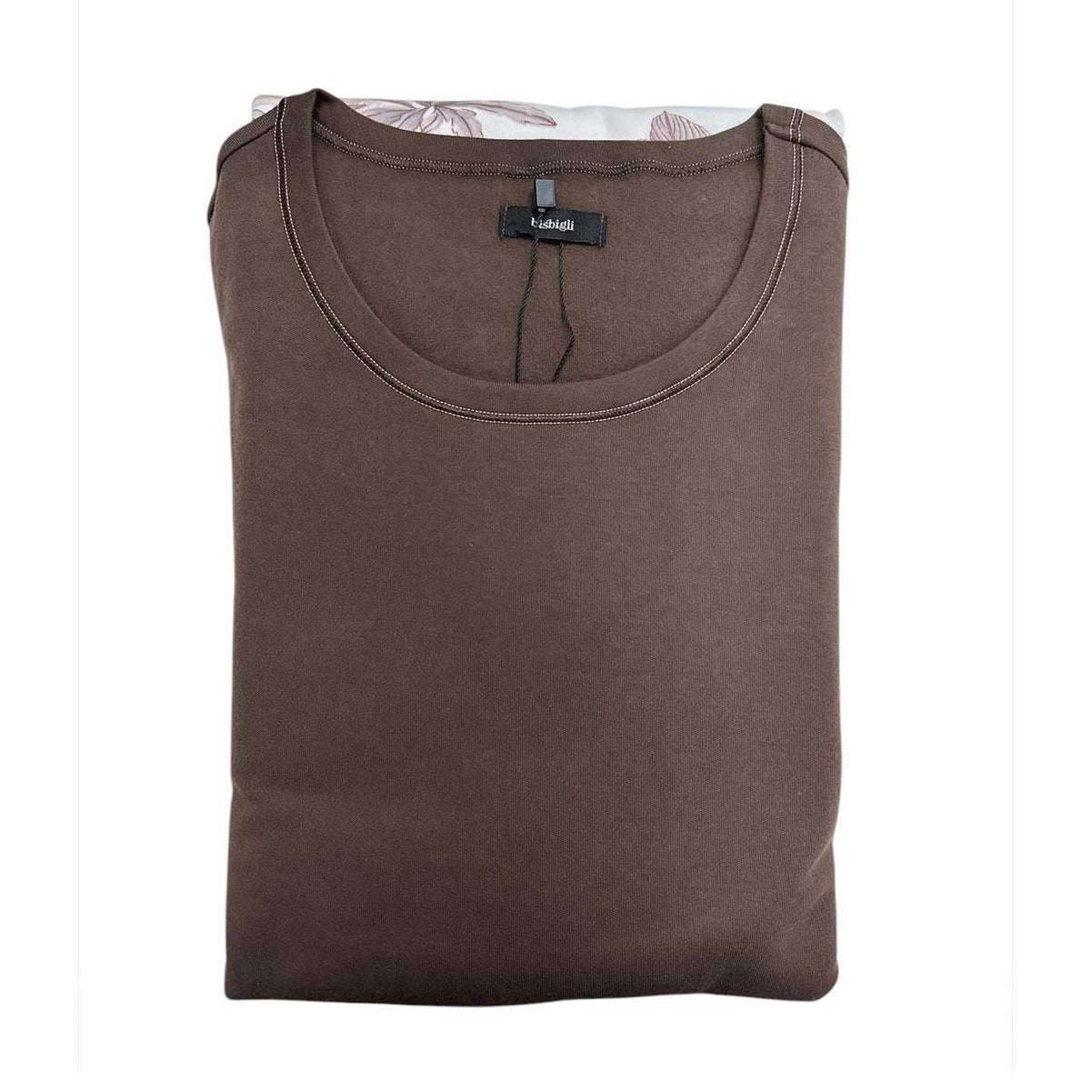 Pigiama Donna Autunno/Inverno Bisbigli BQ292114 – Girocollo Interlock Stampato Manica e Pantalone Lungo - The King Luxury