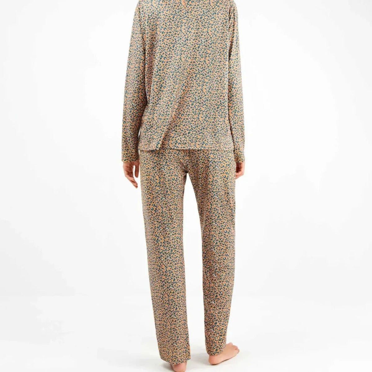 Pigiama Donna Autunno/Inverno Gisela 2/20308S – Stampa Animalier con Dettaglio Pizzo - The King Luxury