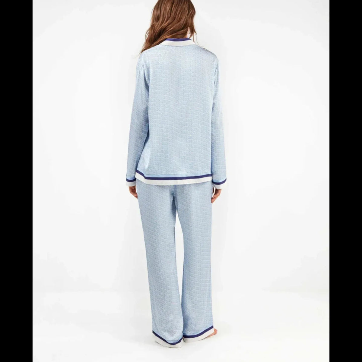 Pigiama Donna Autunno/Inverno Gisela 2/20320S – Set Camicia Monogramma in Raso - The King Luxury