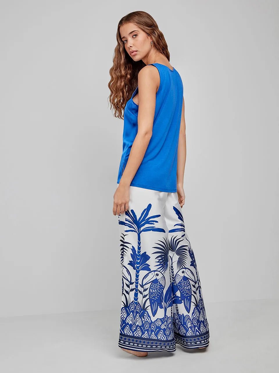 Pigiama Donna Gisela Primavera/Estate 2/20261T63B Satinato Tropicale - The King Luxury
