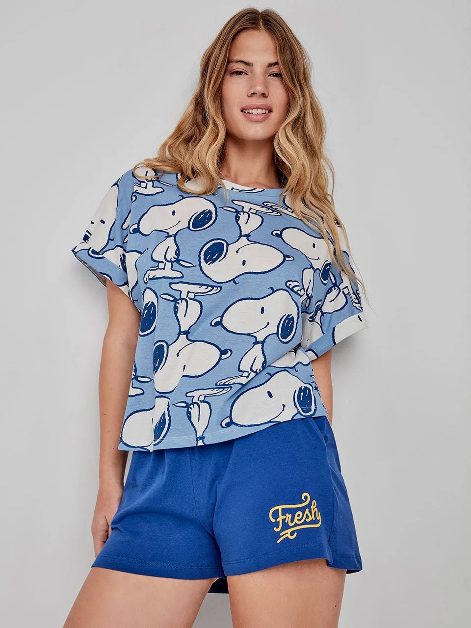 Pigiama Donna Gisela Primavera/Estate 2/20282S Corto Stampa Snoopy - The King Luxury