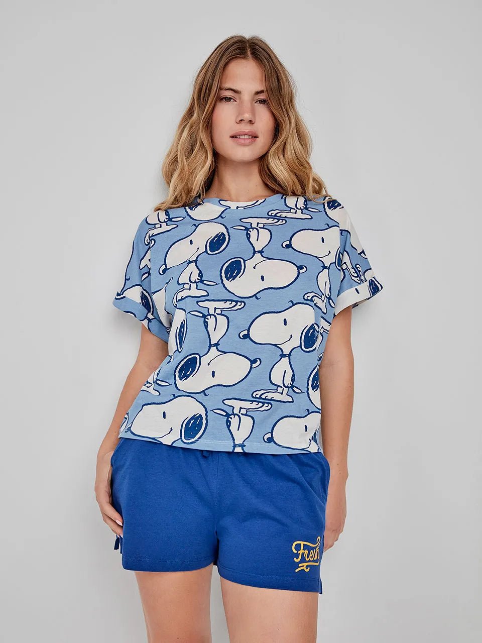 Pigiama Donna Gisela Primavera/Estate 2/20282S Corto Stampa Snoopy - The King Luxury