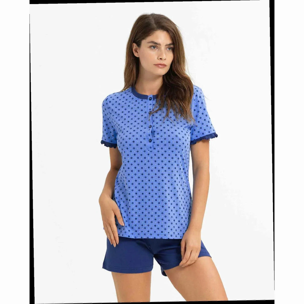 Pigiama Primavera/Estate Donna Bee Cool Smoothie Serie 5 46 100% Cotone - The King Luxury