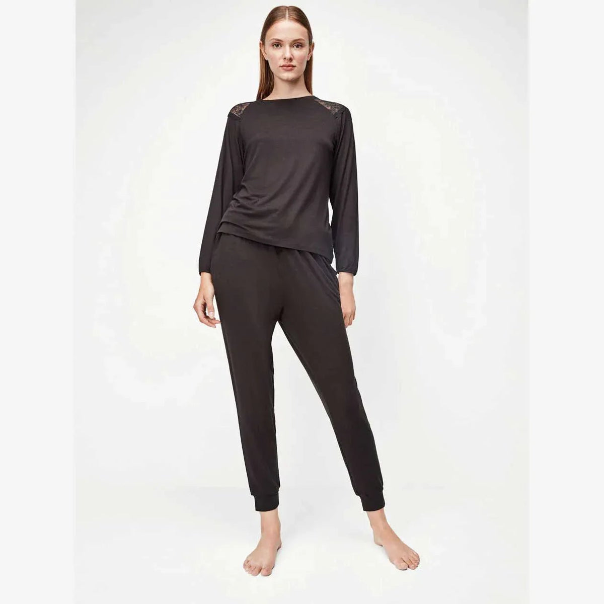Pigiama Primavera/Estate Donna Gisela Negro S - The King Luxury