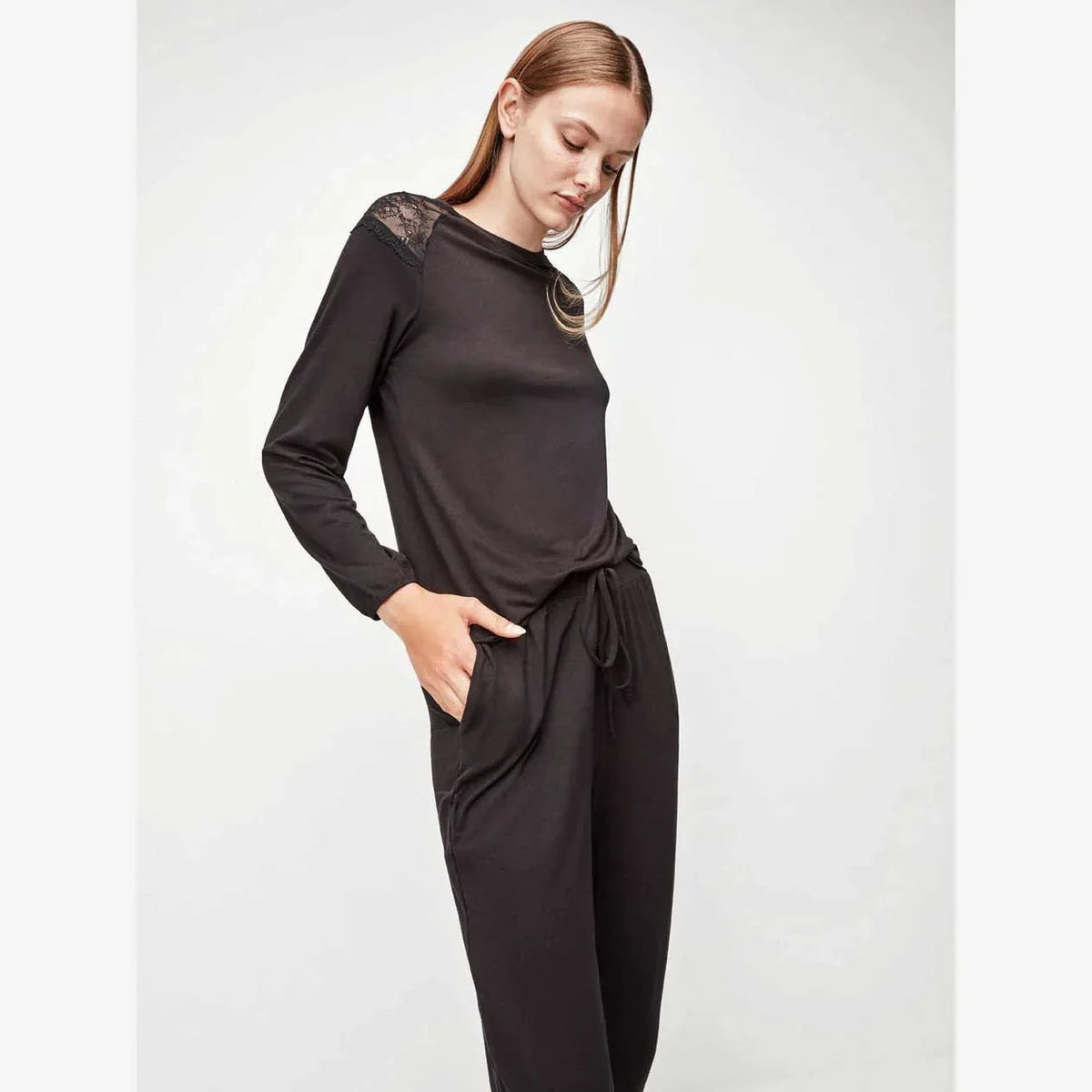 Pigiama Primavera/Estate Donna Gisela Negro S - The King Luxury