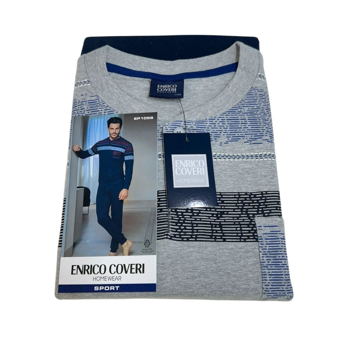 Pigiama Uomo Primavera/Estate Enrico Coveri EP1058 Cotone - The King Luxury