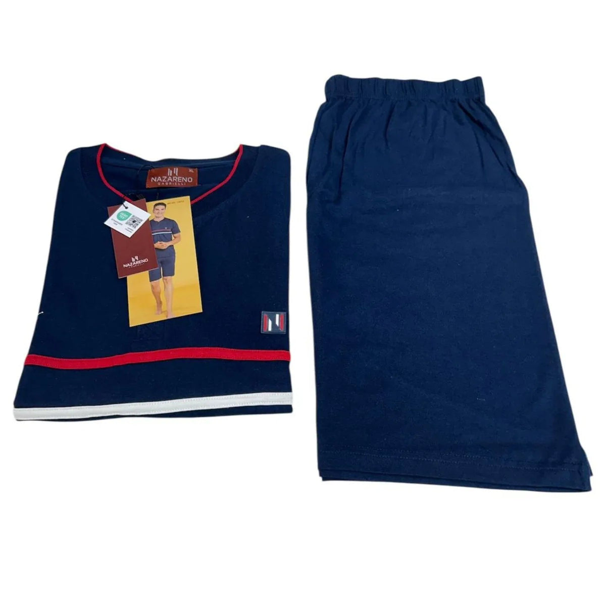Pigiama Uomo Primavera/Estate Nazareno Gabrielli U6011 Cotone - The King Luxury