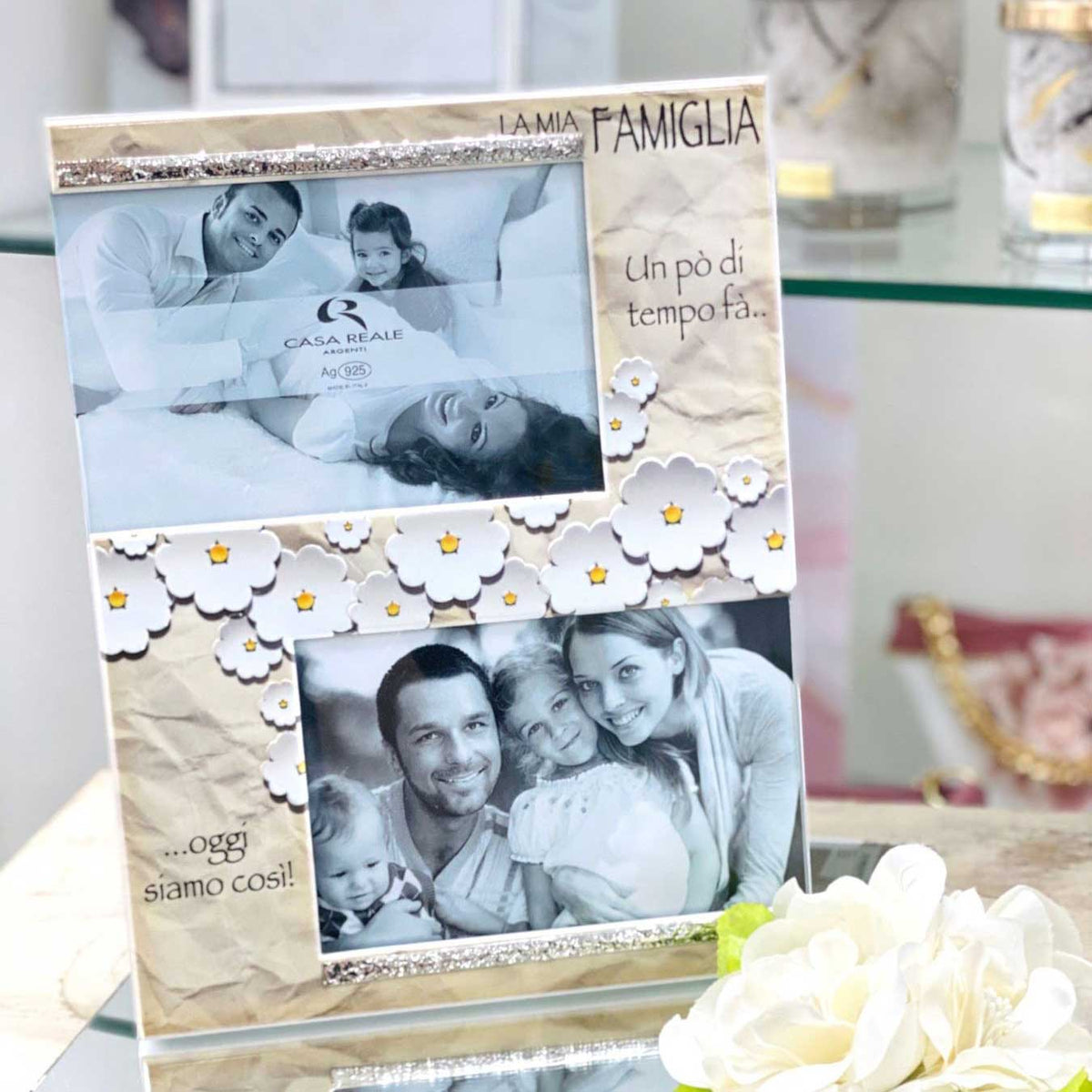 Portafoto Casa Reale Famiglia Mdf e argento 925 - The King Luxury