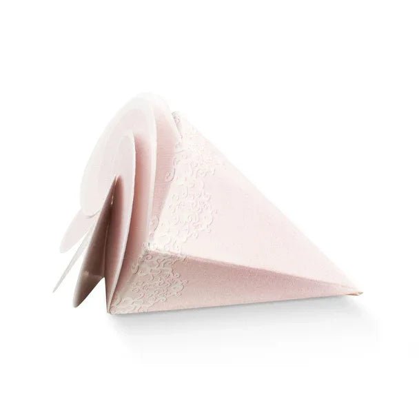 Scatolina Nascita Bimba Cono Florentina Chantilly Rosa - The King Luxury